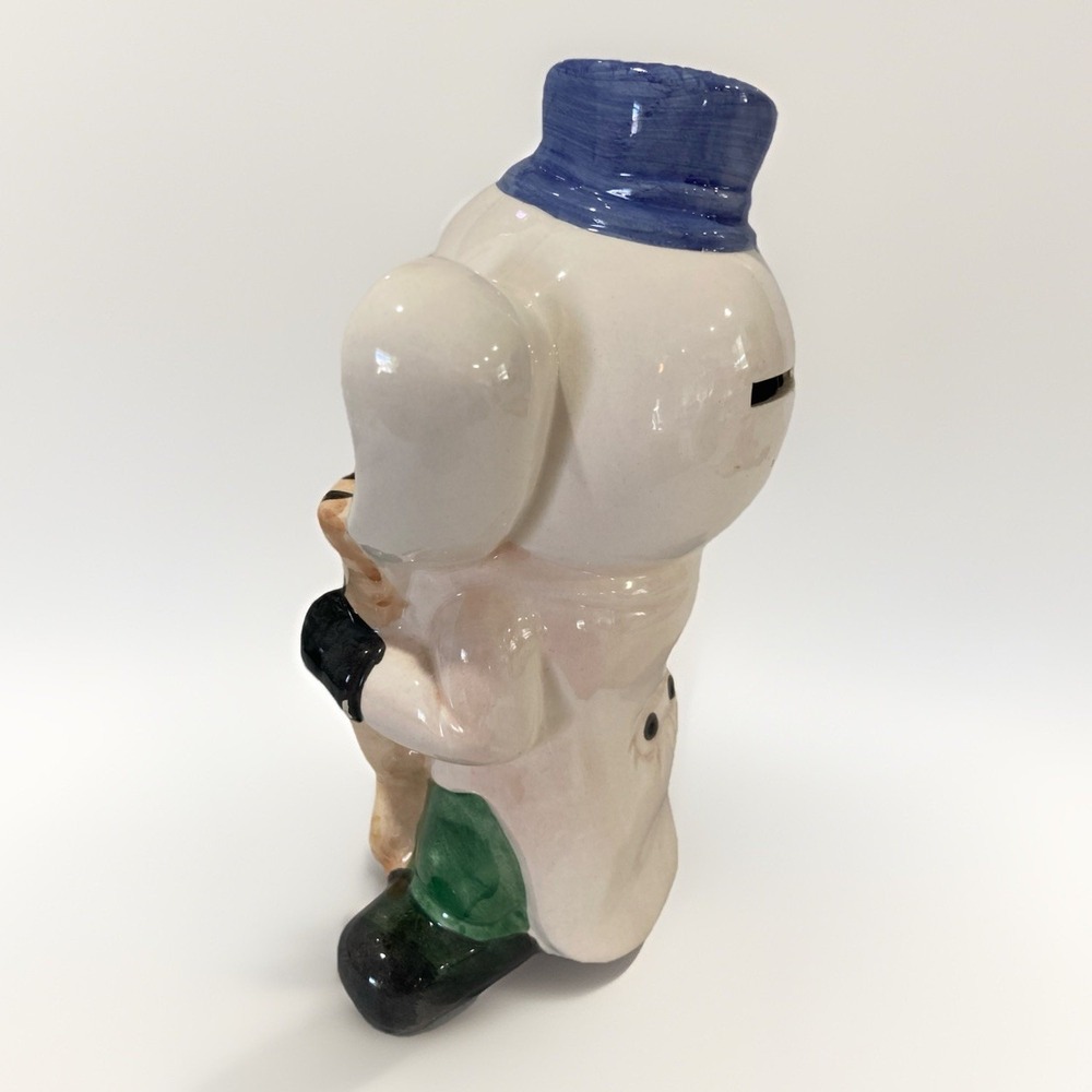 Vintage Ceramic Elephant Cellist Bank 1950's Carnival Prize Whimsical and Rare - Picture 3 of 12